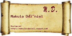 Makula Dániel névjegykártya